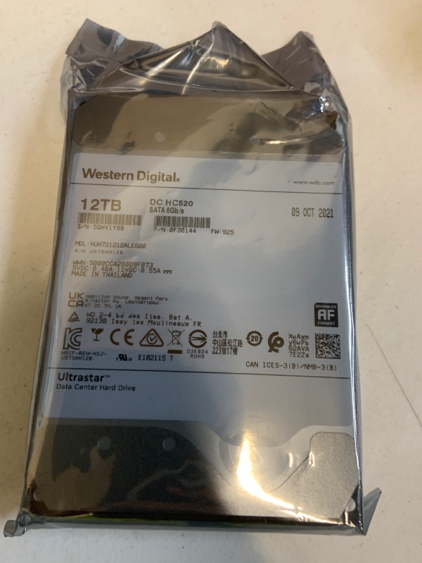 Photo 1 of Western Digital Ultrastar DC HC550 18 TB Hard Drive - 3.5 Internal - SATA