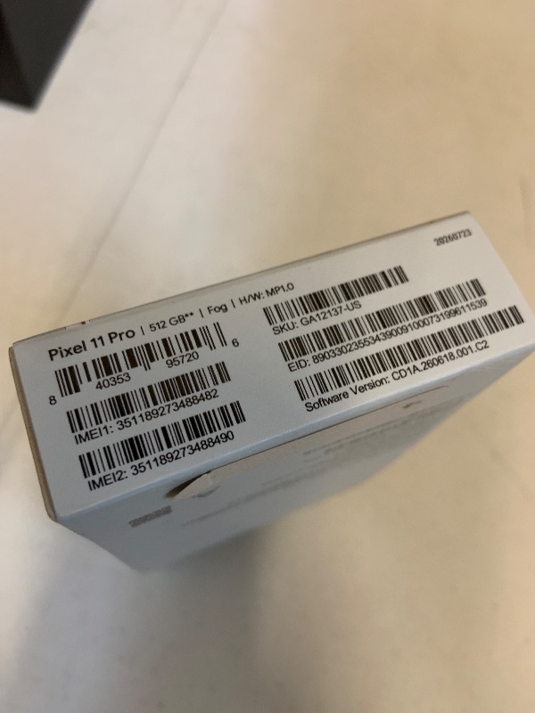 Photo 1 of Google Pixel 11 Pro - Unlocked Smartphone, Gemini - 512 GB - Fog