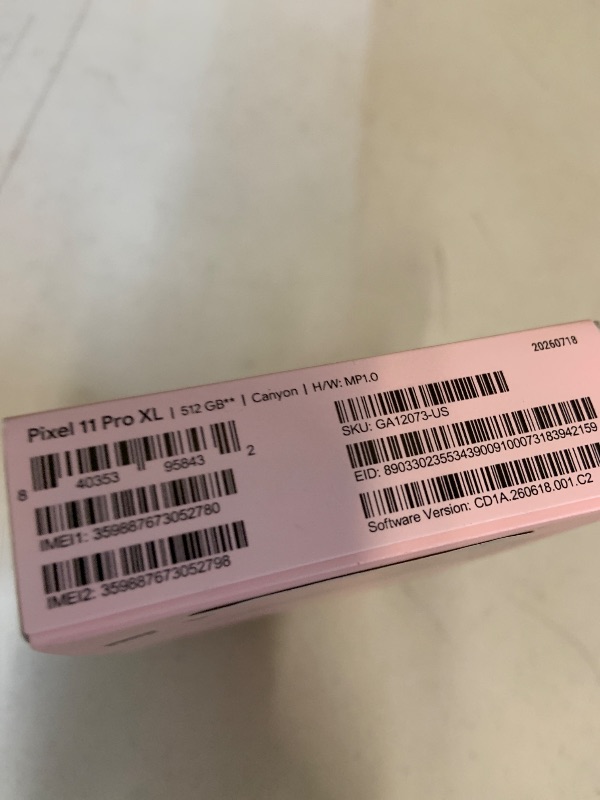 Photo 1 of Google Pixel 11 Pro XL - Unlocked Smartphone, Gemini - 512 GB - Canyon