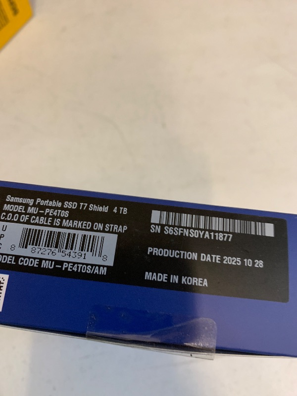 View 2 of Samsung T7 Shield Portable SSD 4TB, USB 3.2 Gen 2, Up to 1,050 MB/s