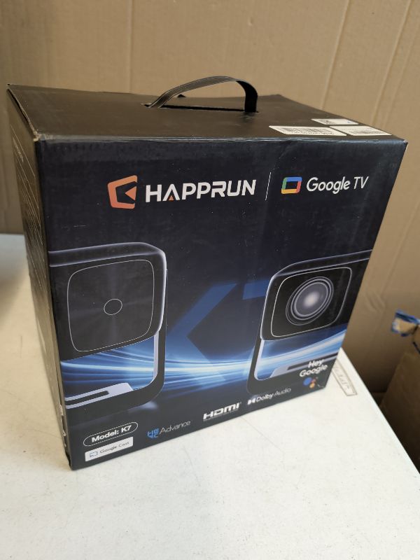 Photo 1 of HAPPRUN 2500 ANSI Lumen 4K Projector with Google TV