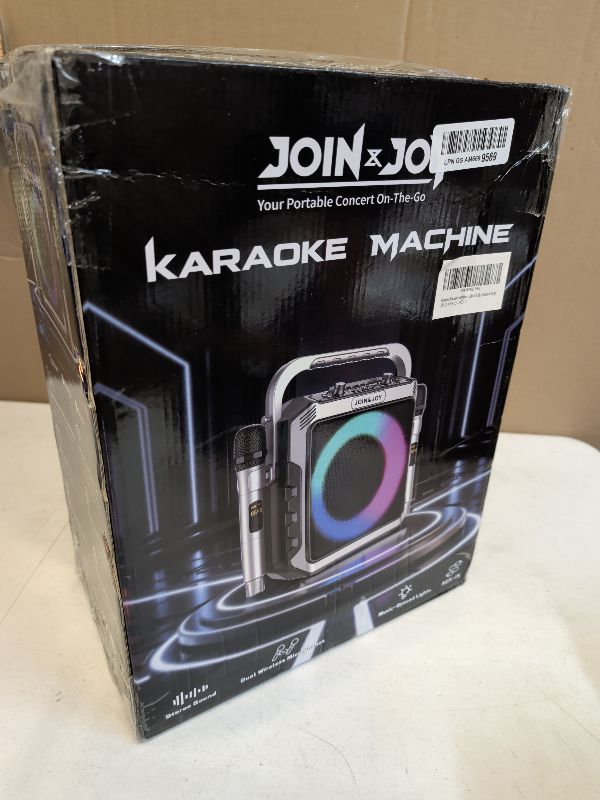 Photo 1 of JOIN&JOY Portable Karaoke Machine with 2 Mics & LED Lights