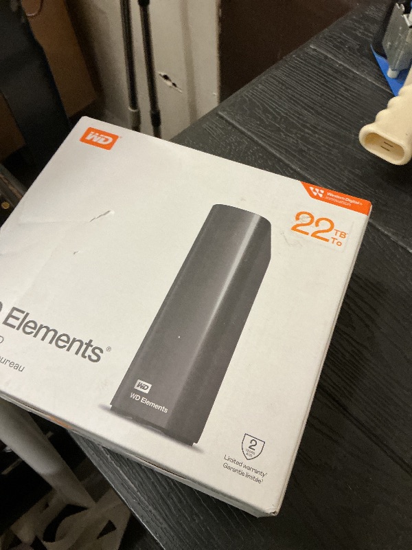 Photo 1 of Western Digital 22TB Elements Desktop External Hard Drive USB 3.0