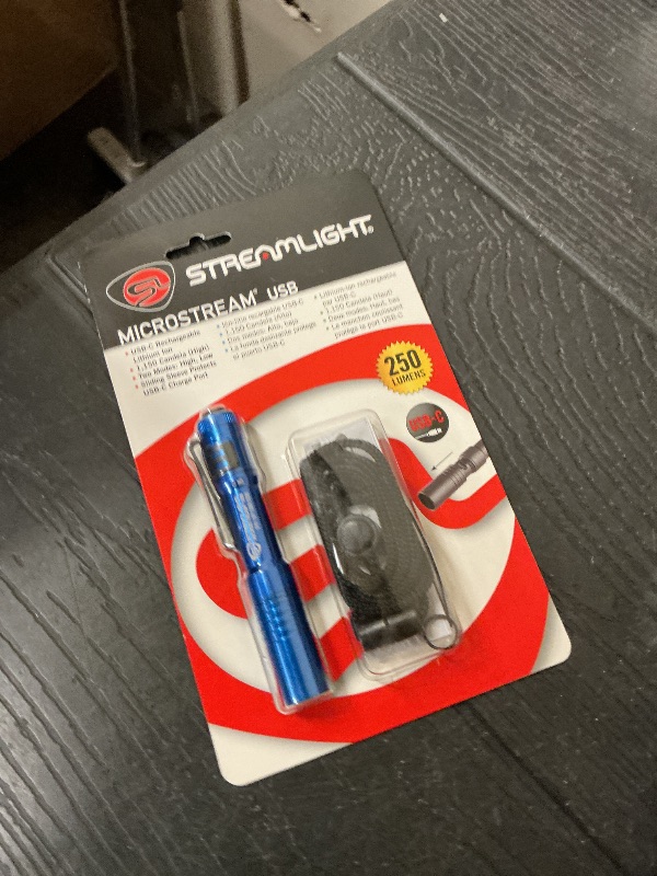 Photo 1 of Streamlight 66603 MicroStream USB Rechargeable Flashlight, Blue