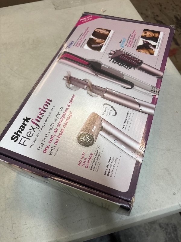 Photo 1 of Shark FlexFusion Ceramic Air Styler, Straightener+Curler, Blush, HD641S