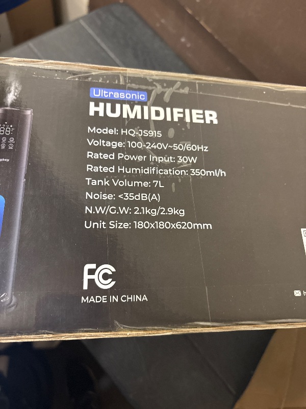 Photo 1 of Jingkey 7L Room Humidifier - Black
