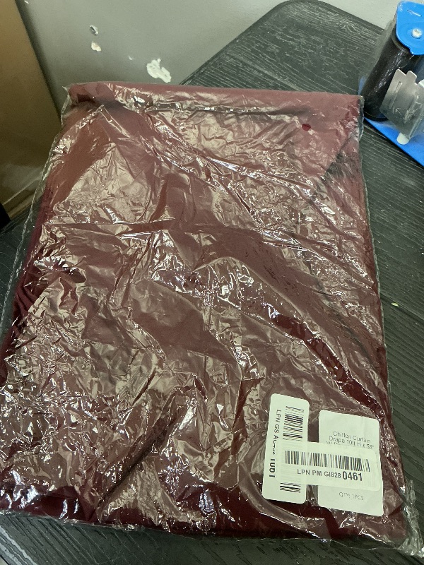 Photo 1 of Wedding Arch Draping Fabric, 2 Panels Burgundy Sheer Backdrop Curtain Tulle Fabric Drapery for Arbor Wedding Archway Ceremony Party Ceiling Decor Backdrop
