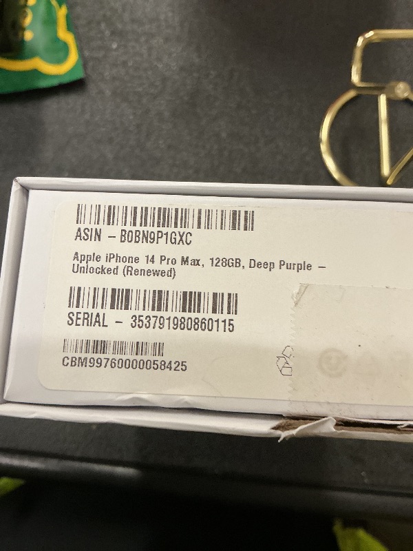 Photo 1 of Apple iPhone 14 Pro Max, 128GB, Deep Purple - Unlocked