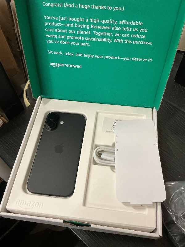 Photo 1 of Apple iPhone 16, 512GB, Black - Unlocked