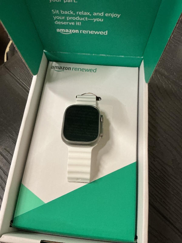 Photo 1 of Apple Watch Ultra 2 [GPS + Cellular, 49mm] - Titanium Case With White Ocean Band, One Size (Renewed Premium)