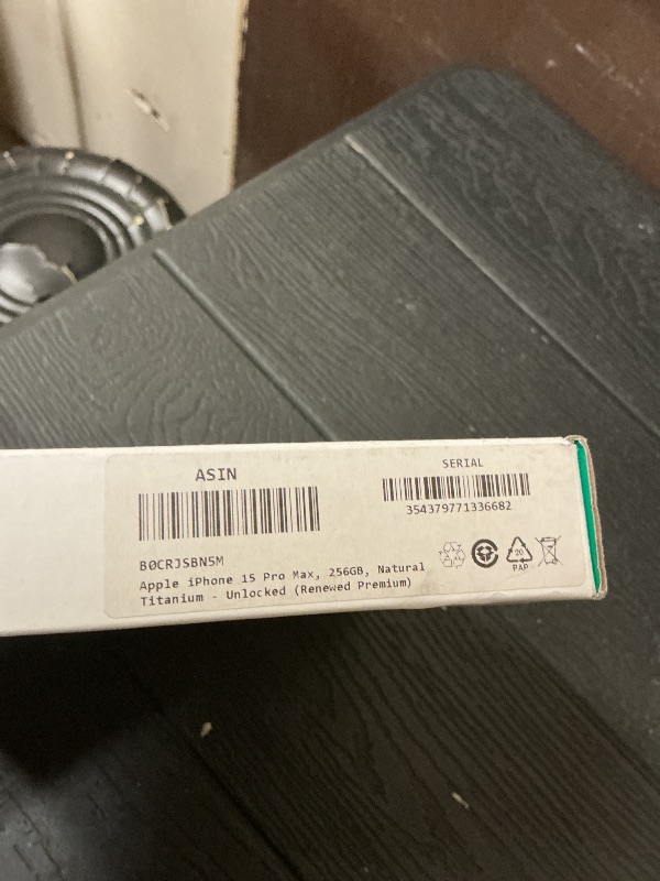 Photo 1 of Apple iPhone 15 Pro Max, 256GB, Natural Titanium - Unlocked (Renewed Premium)
