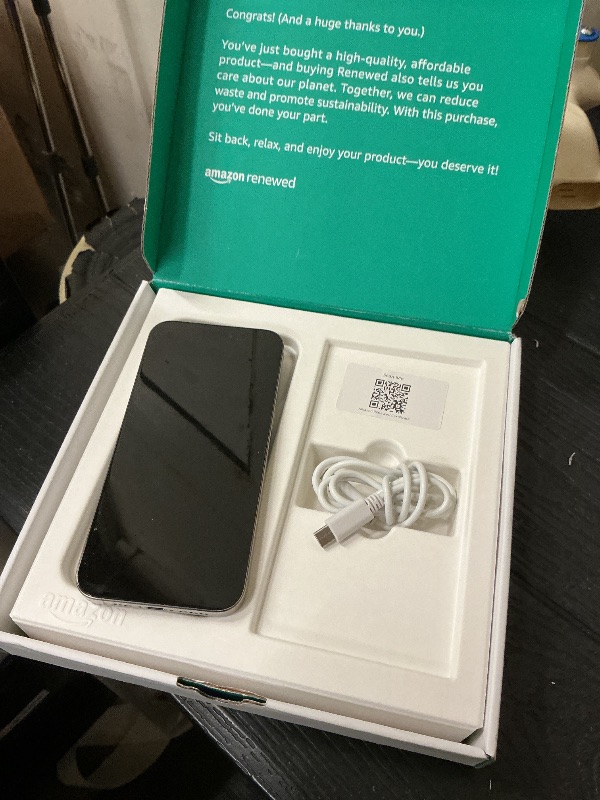 Photo 1 of Apple iPhone 15 Pro Max, 256GB, Natural Titanium - Unlocked (Renewed Premium)