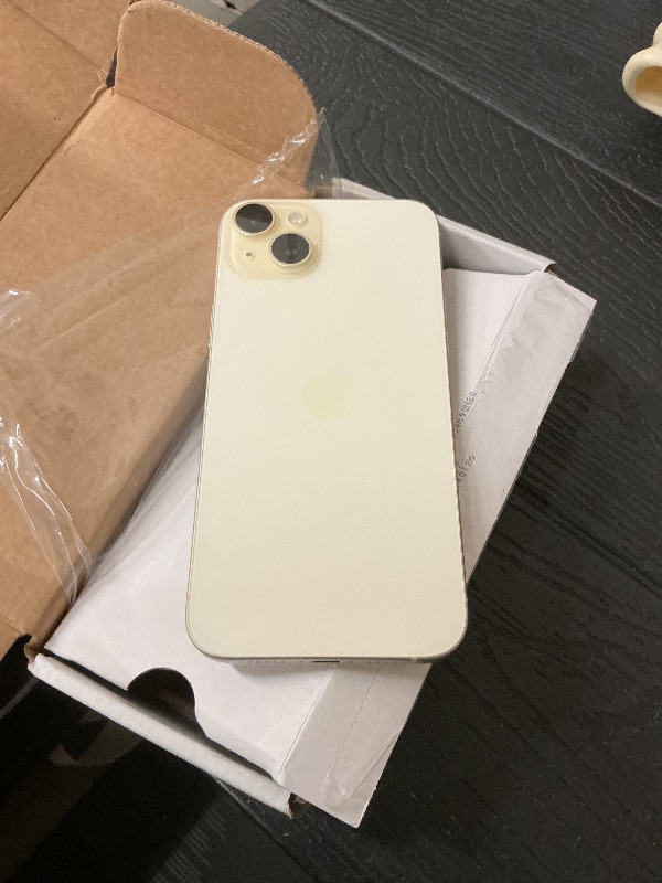 Photo 1 of Apple iPhone 15 Plus, 128GB, Yellow (Renewed)