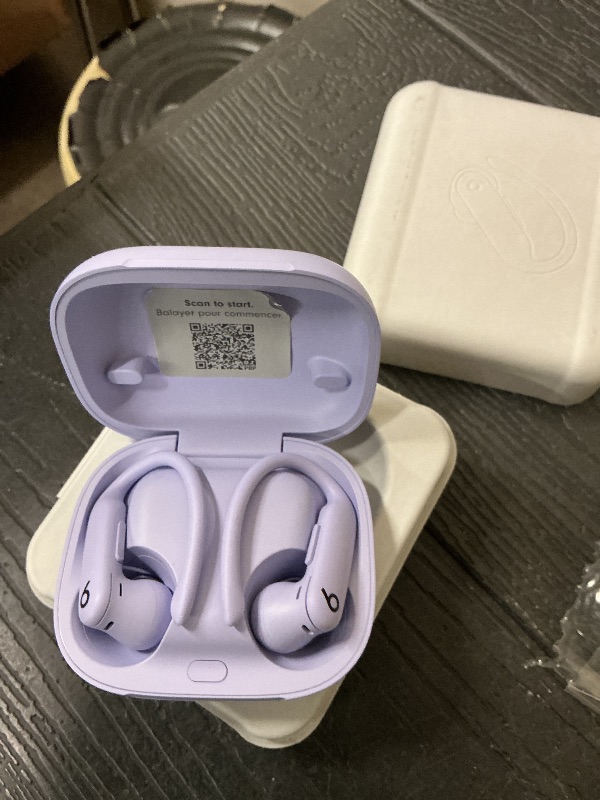 Photo 1 of Beats Powerbeats Pro 2 - Wireless Noise Cancelling Workout Earbuds with Secure- Fit Earhooks, Up to 45-Hour Battery with Charging Case, Sweat & Water Resistant, Heart Rate Monitoring - Hyper Purple