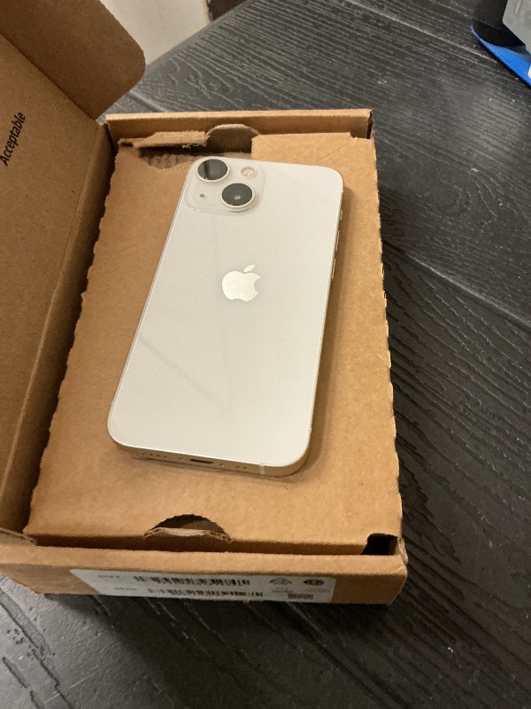Photo 1 of Apple iPhone 13 Mini, 128GB, Starlight (Renewed)