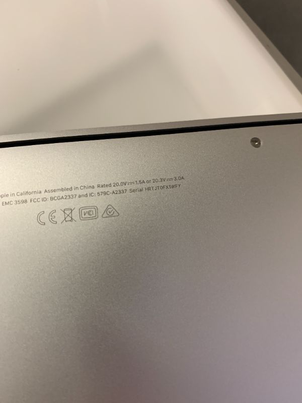 View 3 of Apple MacBook Air Laptop M1 Chip 13" Retina 256GB Silver