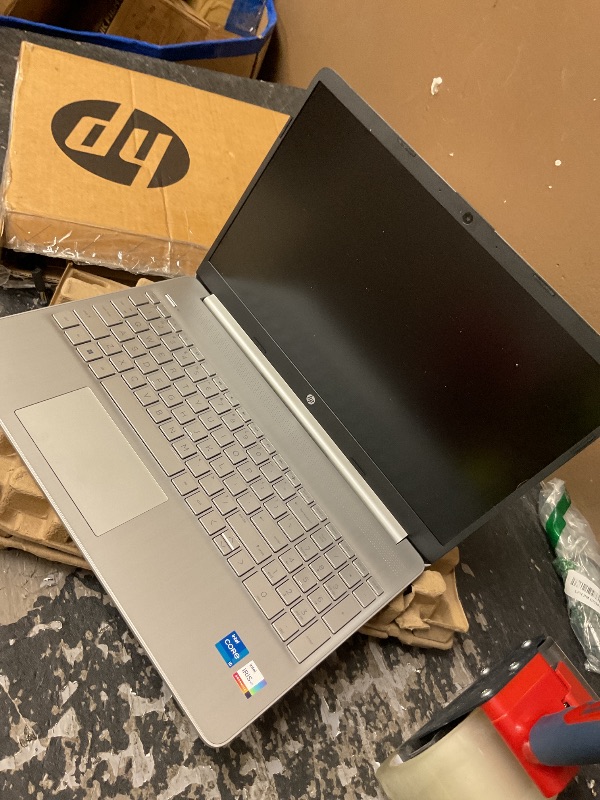 Photo 1 of LOCKED………………HP 15.6 Inch Laptop, Intel Iris Xe Graphics, 11th Generation Intel Core Processor, 8 GB RAM, 256 GB SSD, Windows 11 Home (15-dy2024nr, Natural Silver)