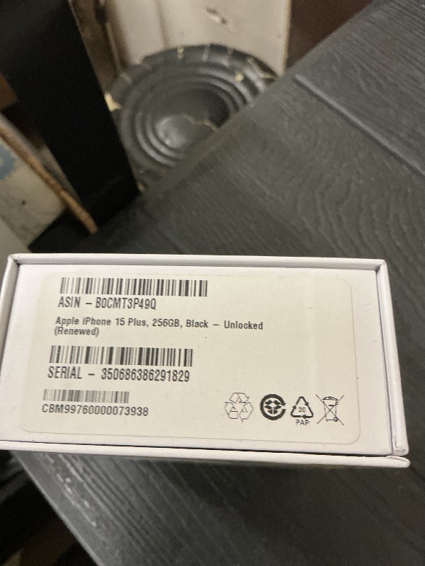 Photo 1 of Apple iPhone 15 Plus, 256GB, Black