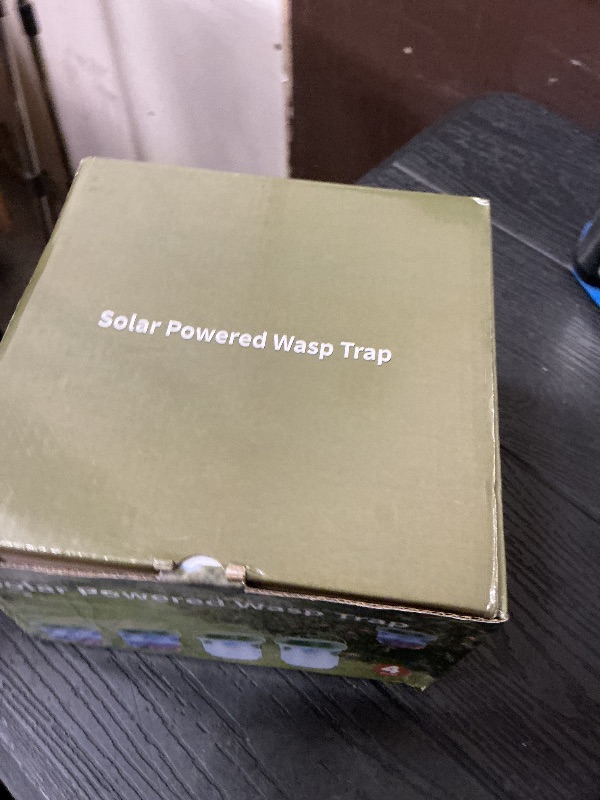 Photo 1 of Wasp Traps Outdoor Hanging, Solar Bee Trap 4 Packs, 2026 Upgrade Wasp Deterrent Killer, Carpenter bee Catcher for Outside, Flying Insect Traps Reusable Yellow Jacket Hornet Catchers with LED Light