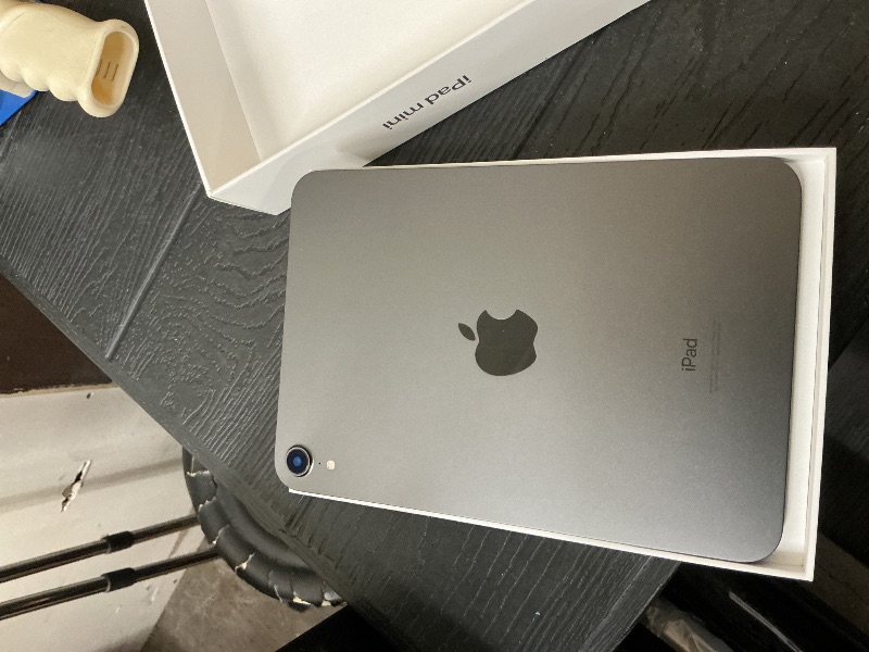Photo 1 of Apple iPad mini (6th Generation): A15 Bionic, 8.3-inch Liquid Retina Display, 64GB, Wi-Fi 6, 12MP front/12MP Back Camera, Touch ID, All-Day Battery Life – Space Gray