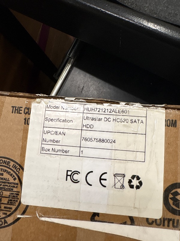 Photo 1 of HGST WD Ultrastar DC HC520 12TB Internal Hard Drive