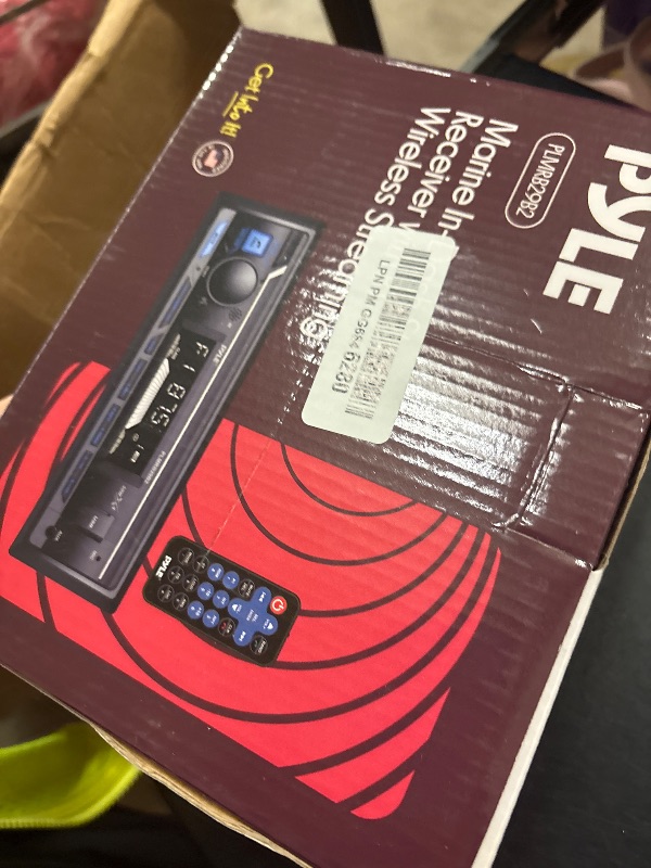 Photo 1 of Pyle Marine Bluetooth Stereo Receiver - Single DIN, 300W, Black (PLMRB29B)