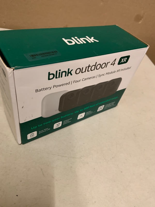 Photo 1 of Blink Outdoor 4 XR – two-year battery wireless camera with 4x security coverage, 1000 ft open-air range or 400 ft with typical use — 4 camera system.