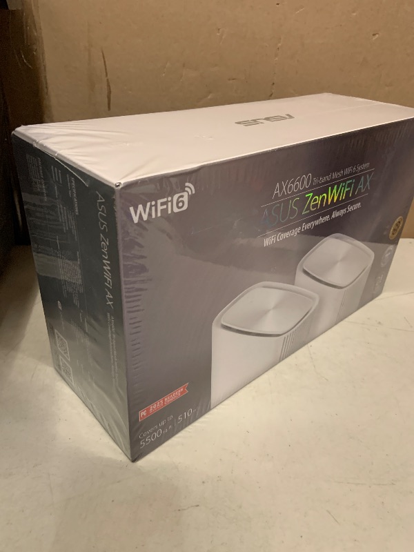Photo 1 of ASUS ZenWiFi AX6600 Tri-Band Mesh WiFi 6 System (2-Pack)