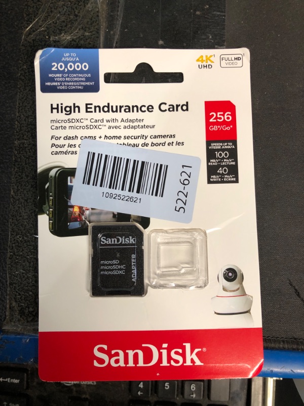 View 2 of ***adapter only***
SanDisk 256GB High Endurance microSD Card