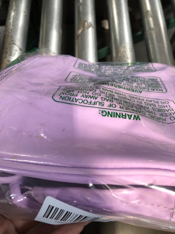 View 2 of ***minor stains***CLOUDWINGS Initial Insulated Lunch Bag for Girls Kids, Back to School Gift, Reusable Leak-proof Lunch Box with Adjustable Strap for School Daycare Travel Picnic (Purple,A)