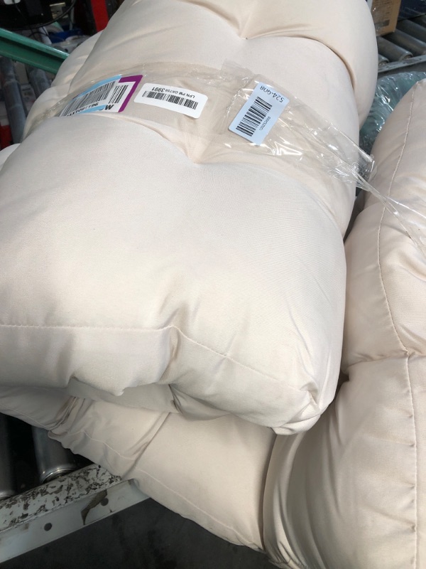 View 2 of ***STOCK PHOTO FOR REFERENCE ONLY***Zacammy Outdoor Waterproof Porch Swing Cushions, Khaki, 60x40in
