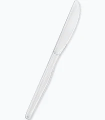 View 1 of ****STOCK PHOTO REFERENCE ONLY ***** Clear Plastic Knives Disposable Cutlery - Bulk Case of 1,200 (24 packs x 50) - Catering, Parties, Breakrooms & Events