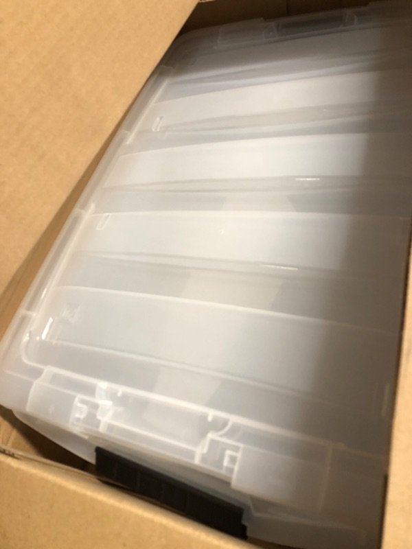 View 2 of *** LIDS WARPED FROM SHIPPING ***
IRIS USA 27 Qt Storage Bin with Lid