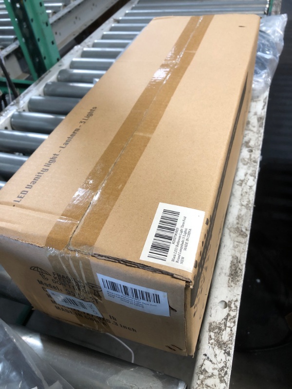 View 2 of ***FACTORY SEALED***LED Bathroom Vanity Light - 20.5 Inch Black 3-Light Fixture with White Acrylic Shades, 6000K Cool White, Mirror Lighting for Bathroom, Bedroom, Hallway, Living Room Wall Sconce