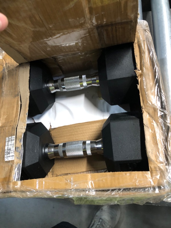 View 3 of  NO RACK

CAP 150lb Rubber Hex Dumbbell Set with Black Rack