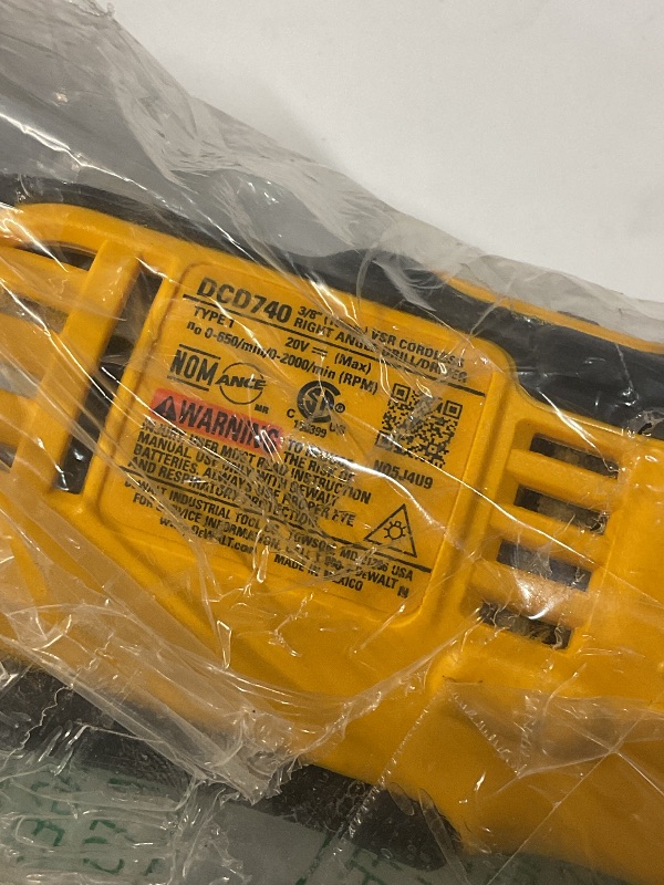 View 3 of ***NO BATTERY*** DEWALT DCD740B 20V MAX Right-Angle Drill