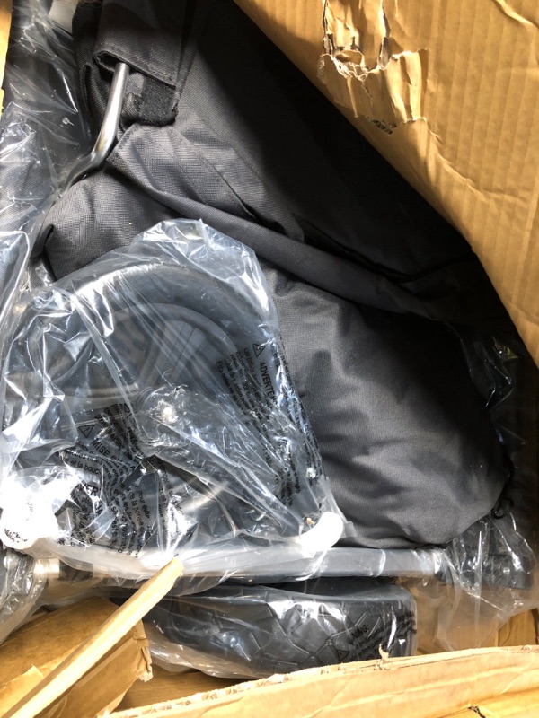 View 3 of ***DAMAGED - SEE NOTES/PICTURES*** Real Relax Stroller Wagon for 4 Kids, Foldable 4 Seater Wagon Stroller, Kids Wagons with 5-Point Safety Harness, UV-Protection Canopy, All-Terrain PU Wheels, Adjustable Handlebar