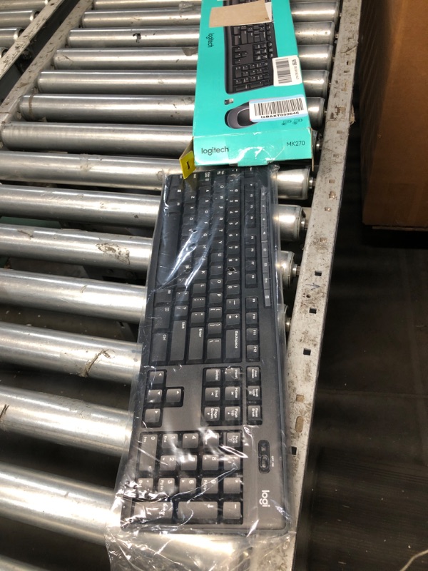 View 2 of ***MISSING PARTS*** Logitech MK270 Wireless Keyboard and Mouse Combo - Black