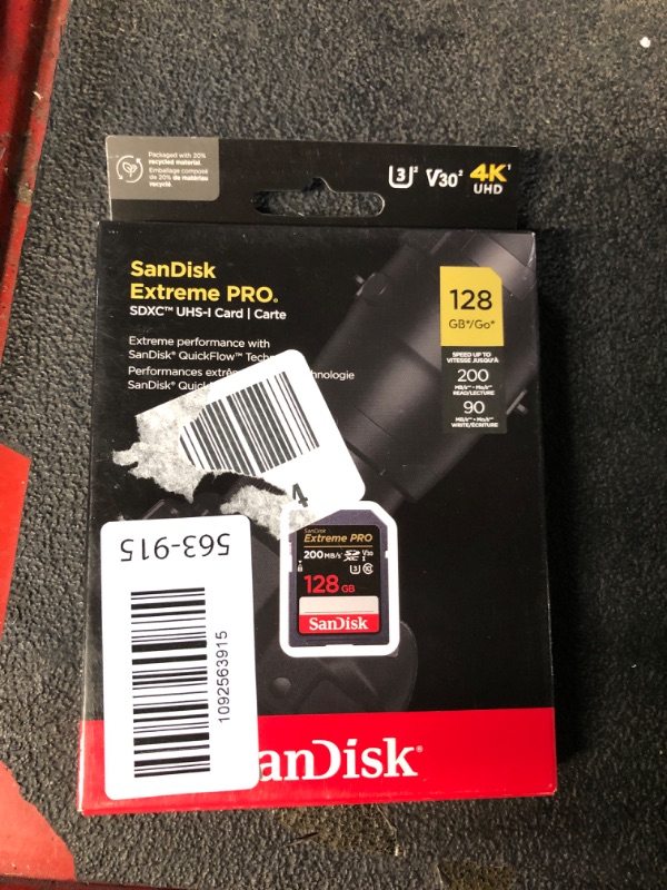 View 2 of ***FACTORY SEALED***SanDisk 128GB Extreme PRO SD Card