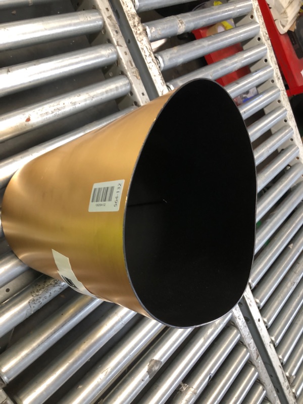 View 2 of ***DAMAGED - SEE NOTES/PICTURES*** Umbra Metalla 4.75-Gallon(18L) Trash Can, Matte, Brass Look