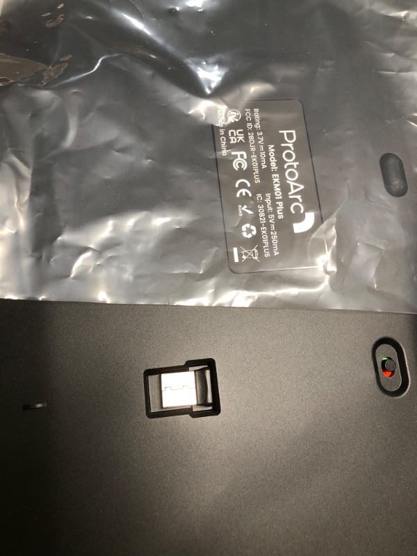 View 5 of ***DAMAGED - SEE NOTES/PICTURES*** ProtoArc EKM01 Plus Wireless Ergonomic Keyboard Mouse Combo - Gray Black