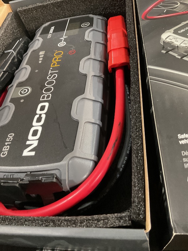 View 7 of ***MINOR DAMAGE***
NOCO Boost GB150: 3000A UltraSafe Jump Starter – 12V Lithium Battery Booster Pack, Portable Jump Box, Power Bank & Jumper Cables - for 9.0L Gas and 7.0L Diesel Engines