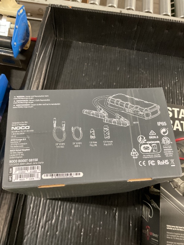 View 4 of ***MINOR DAMAGE***
NOCO Boost GB150: 3000A UltraSafe Jump Starter – 12V Lithium Battery Booster Pack, Portable Jump Box, Power Bank & Jumper Cables - for 9.0L Gas and 7.0L Diesel Engines