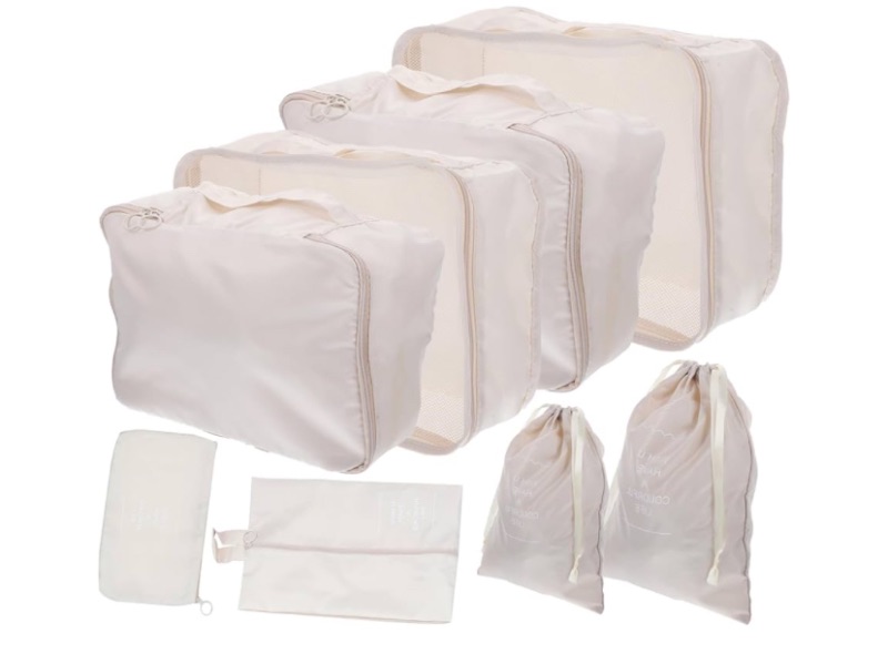 View 1 of ***MISSING PARTS***
Travel Luggage Organizers Beige Packing Cube Set, Polyester
Rectangular, Smooth Zipper and Mesh Lid Design, for Daily Travel and Business Trips