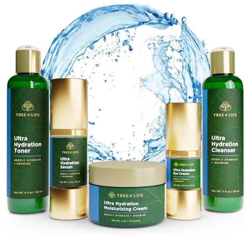 View 1 of ***MISSING PARTS***
Tree of Life Ultra Hydration Skin Care Collection - 5 Piece Set
Ultimate 5-piece ultra hydration collection. Complete skin care set for firming and moisturizing.
