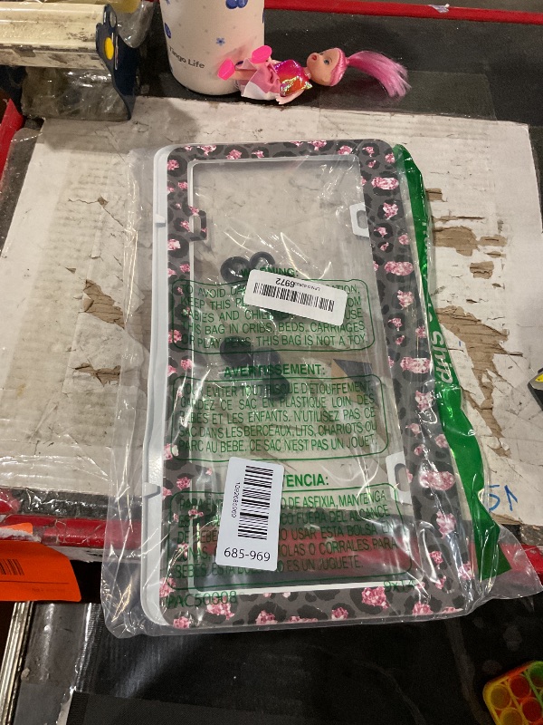 View 2 of ***MINOR DAMAGE***
CTVSLFU 2-Hole License Plate Frame - Black Pink Leopard