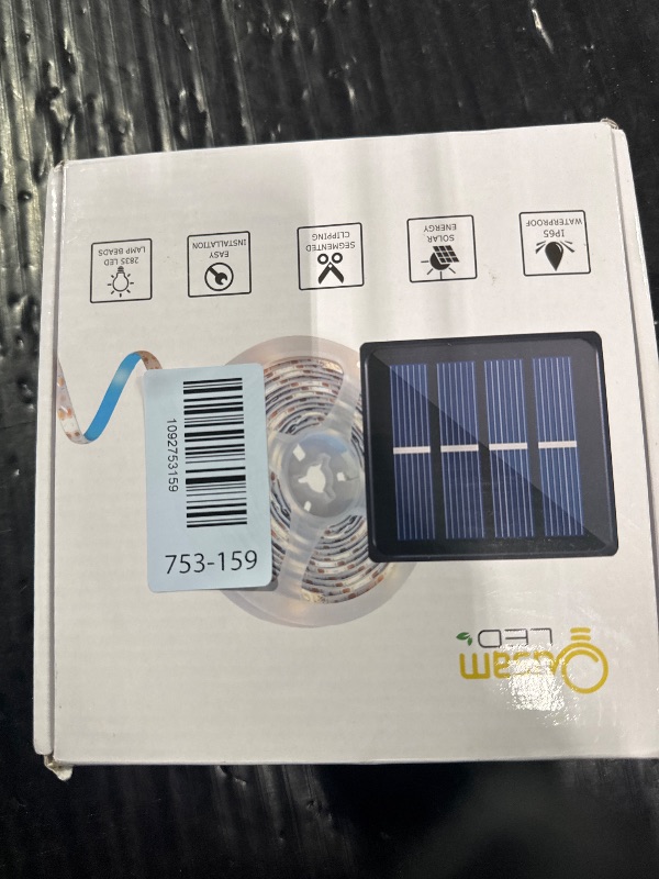 View 2 of [SOLD FOR PARTS] Ousam Led Solar LED Strip Lights, 20ft Warm White