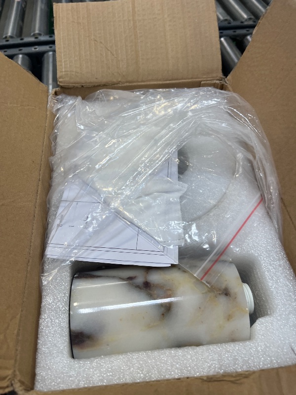 View 2 of Lynthenia Calacatta Viola Marble Table Lamp