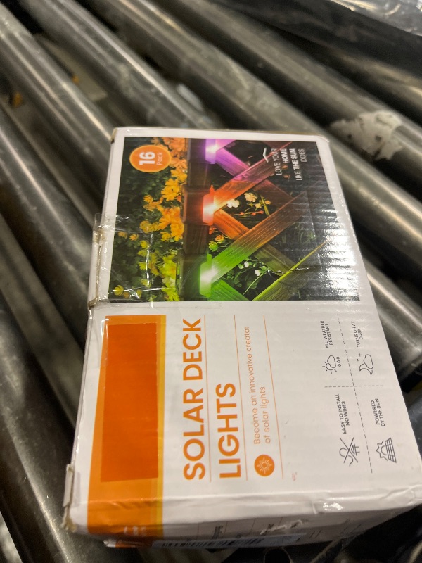 Photo 1 of SOLPEX Color Changing Solar Deck Lights - 16 Pack