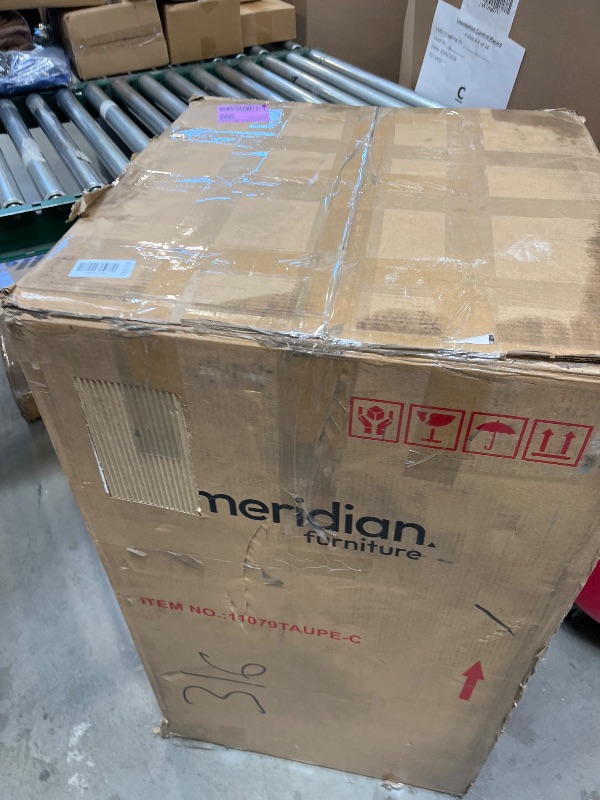 View 4 of Meridian Furniture Sacha Velvet Counter Stool, Taupe (CRACK ON HANDLE AS SHOWN IN PHOTOS)